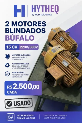 Motor blindado 15 CV 220/380V Bufalo 