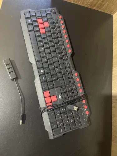Kit Gamer Teclado+Adaptador/ Hub USB 3 Portas