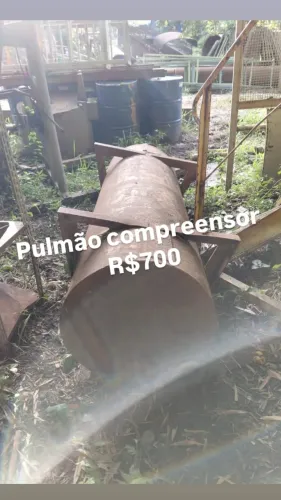 Pulmão para Compressor de Ar Industrial - Reservatório Horizontal