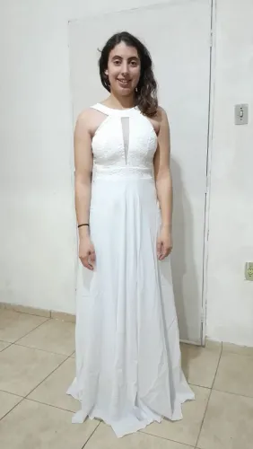 Vendo vestido casamento festa tamanho P. Cor Branco
