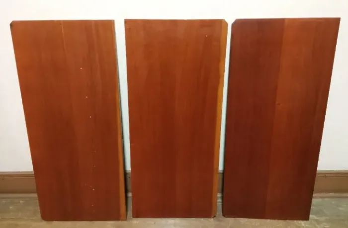 3 Prateleiras (Tábuas) de Madeira Maciça dos Anos 60 (90X40X2cm) - Madeira de Demolição 