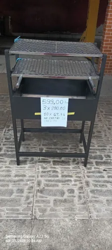 Churrasqueira mista! Aço Inox e Chapa de ferro 3mm