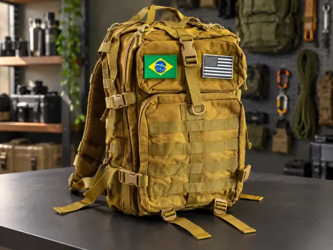 Mochila Tática Reforçada 50 Litros Militar