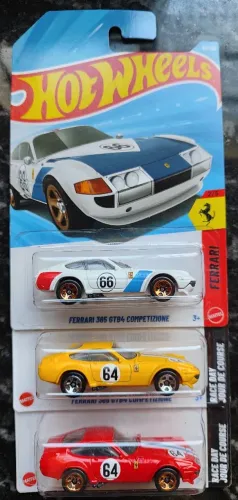 3 Ferraris 365 GTB4 Competizione HW