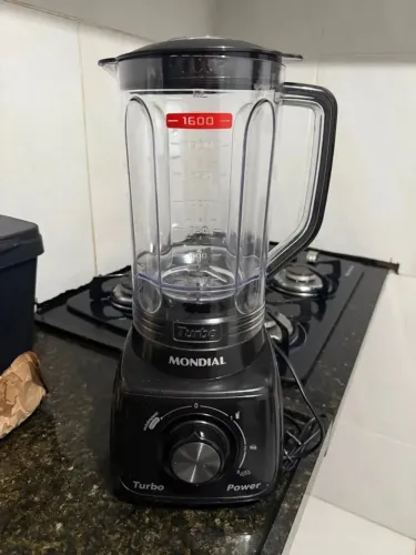 Liquidificador Mondial Turbo Power 1600 usado só 4 vezes, novinho, por R$65!
