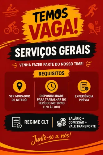 VAGA AUX DE SERVICOS GERAIS EM ICARAI