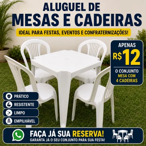 Aluguel de Mesas e Cadeiras