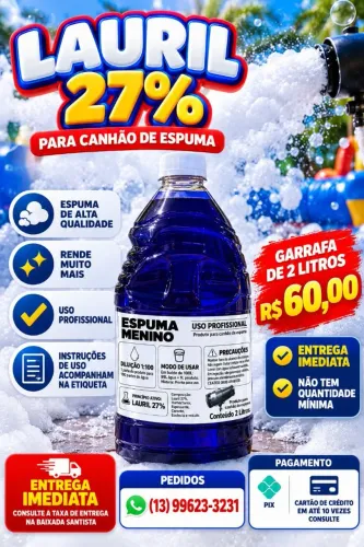 Lauril para canhão de espuma