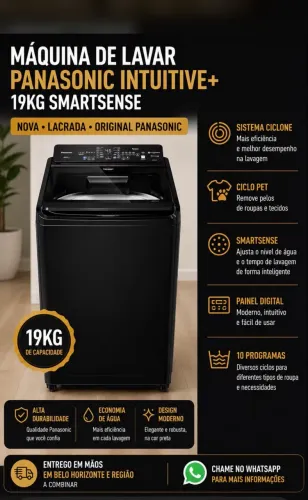 Máquina 19kg Panasonic