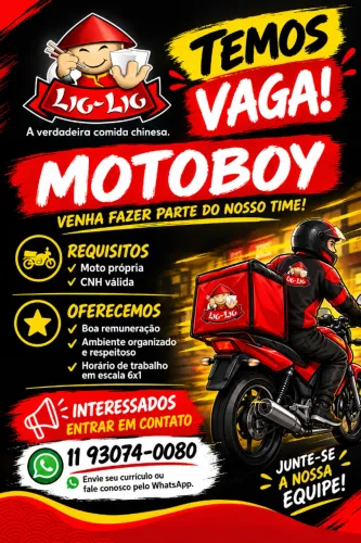 Vaga para Motoboy