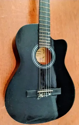 Violão Vogga VCA204NC BK Preto (Nylon / Cutaway) - Ótimo Estado!
