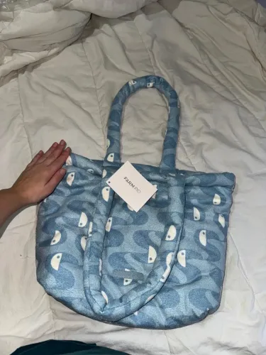 bolsa tote farm solzão azul
