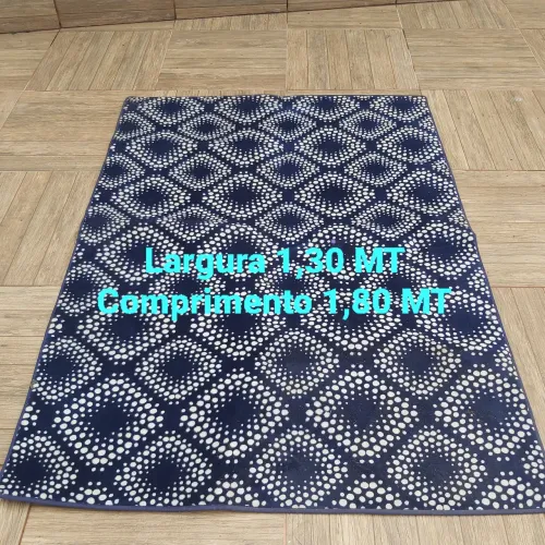 Tapete Peluciado Azul 1,80 MT x 1,30 MT