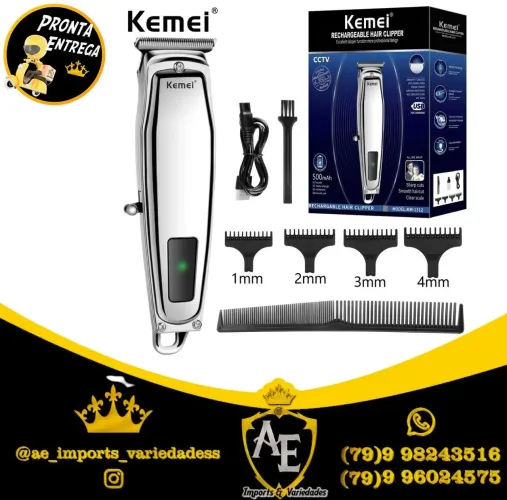 Máquina de acabamento Kemei dourada e prata