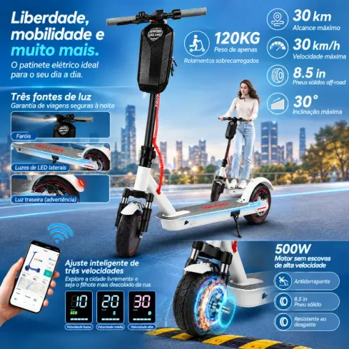 TRAILFORGE Scooter elétrica S100 500W Bateria 10.4Ah