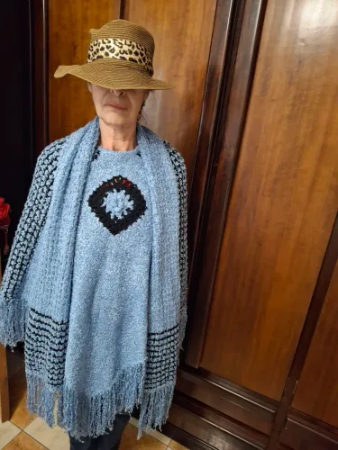 Poncho em lã