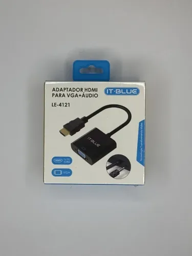 Conversor HDMI x VGA + Áudio P2 - Entrega Grátis