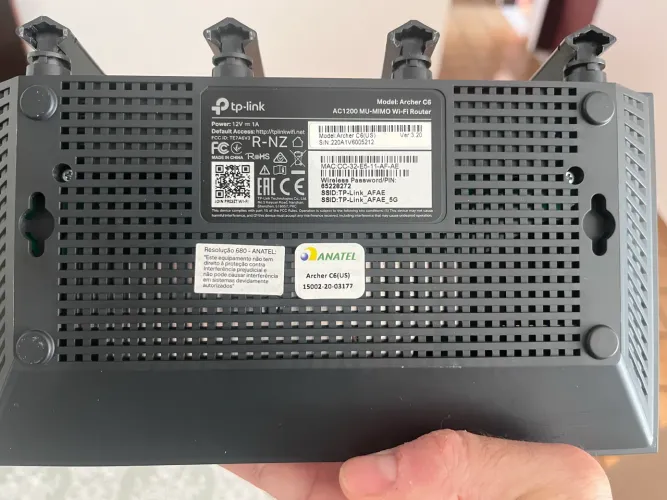 Roteador TP-Link Archer C6 AC1200 Dual Band 4 Antenas