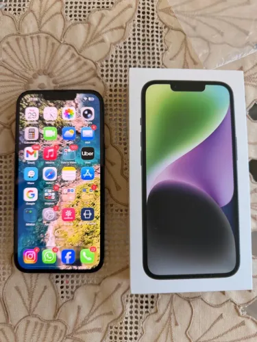 iPhone 14 256GB cor meia noite . Todo original com caixa e NF 