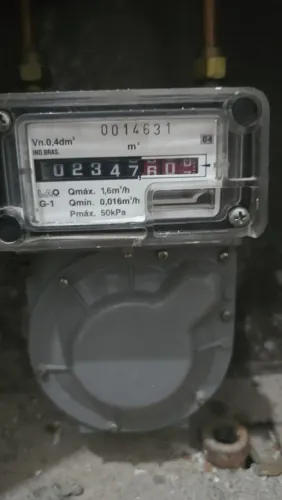 Medidor de gás residencial