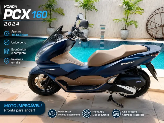 Honda PCX 160 ABS 2024 | 15.000 km | Impecável | Único Dono