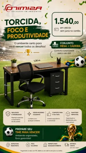 Mesas , cadeiras e gaveteiro