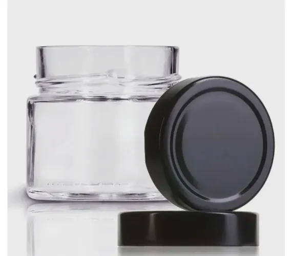 Kit com 30 Potes pianezza 210ml com tampa preta 
