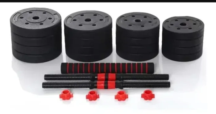 Kit Anilhas e Barras Ajustáveis 30kg - Home Gym Fitness