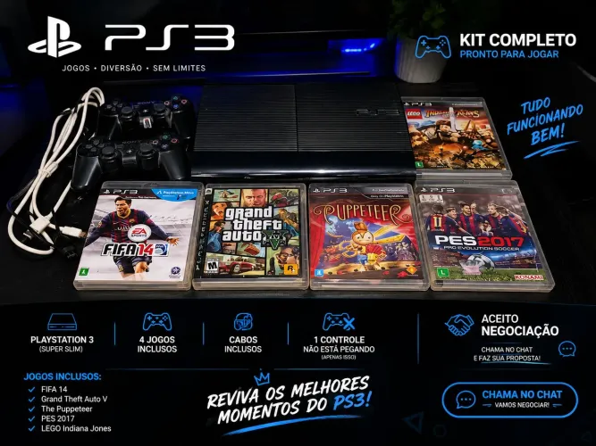 Play 4, por 800 aceito oferta por um play 4, tem dois controles mais um n funciona.