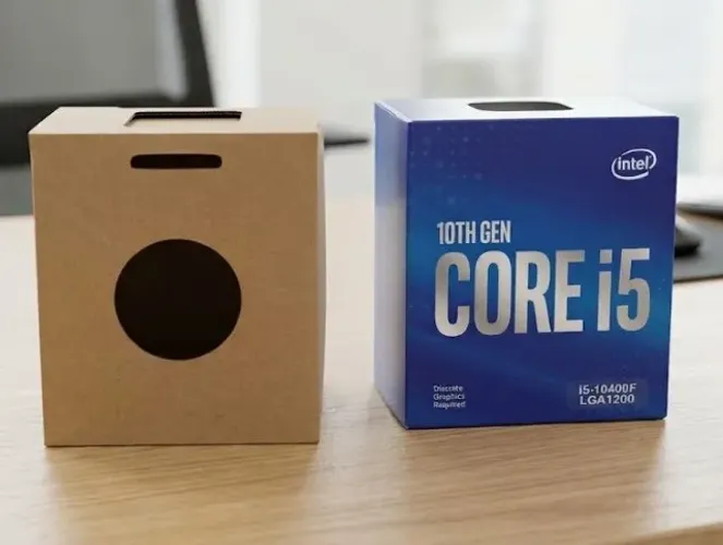 Caixa de processador Intel core i5 10400 apenas caixa com cooler