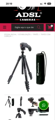 Tripé manfrotto compact