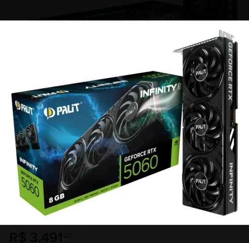 Rtx 5060 triple fan palit (leia a descrição)