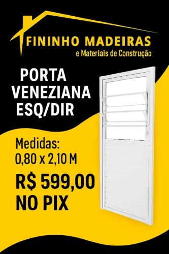 Porta Alumínio e basculante VMB 0,80 X 2,10 *SOMENTE ESQUERDA*