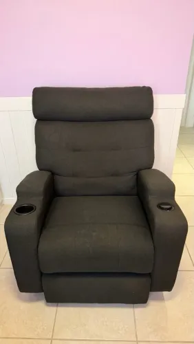 Poltrona Damie Elétrica Reclinável de Linho com Massagem