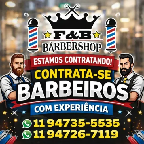 Vaga para Barbeiro Experiente - F&B Barbershop Higa's Tibúrcio. (Ganho: 4000+)