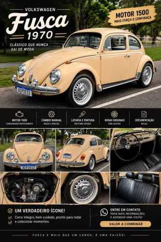 Volkswagen Fusca 1300 1970