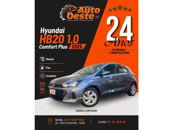 Hyundai HB20 Comfort 1.0 Flex 12V Mec. 2025