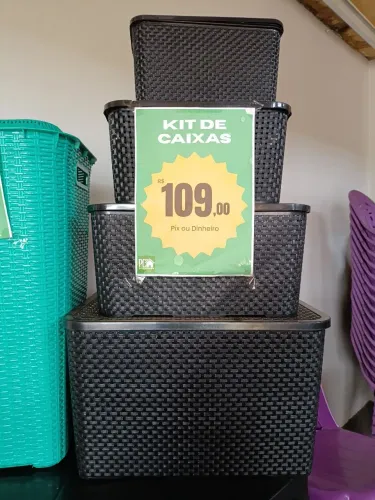 Kit caixas organizadora (4 caixas)
