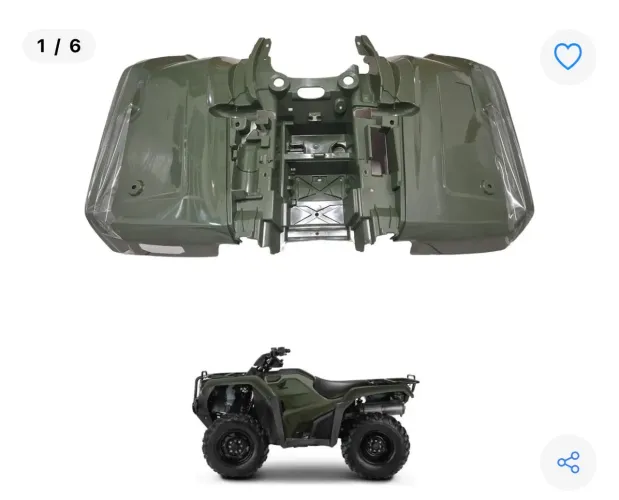 Carenagem traseira do quadriciclo Honda Verde 