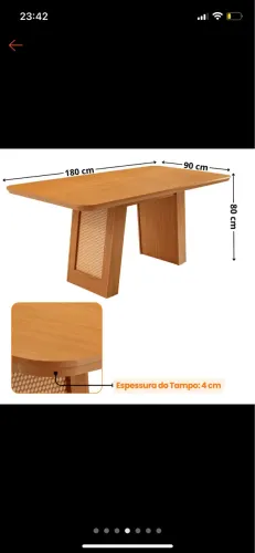 Mesa nova na caixa