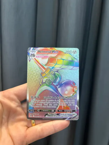 Carta Pokémon Melmetal VMax rainbow 