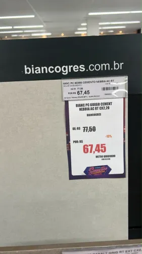 Piso porcelanato Biancogres 32 metros2