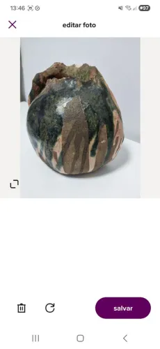 Vaso Decorativo Artesanal em Cerâmica - Peça Única