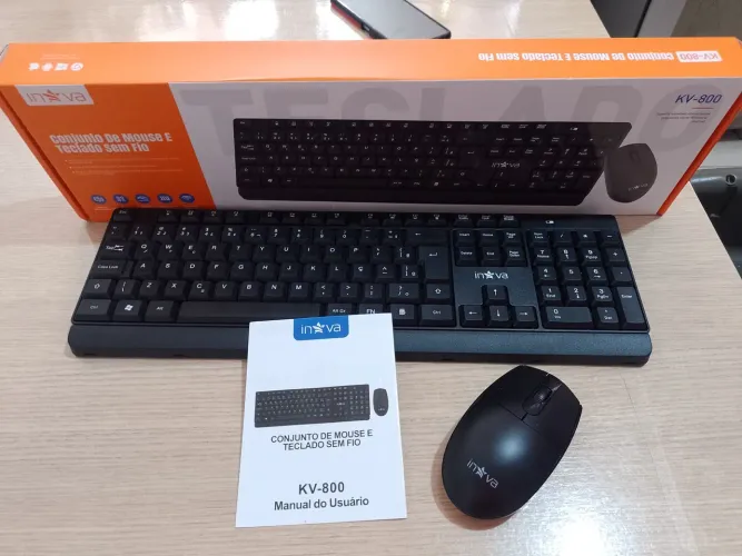 Kit teclado e mouse sem fio