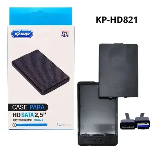 Case P/ Ssd ou Hd Sata 2.5'' Usb 3.0 Externo Kp-hd821 - Knup *ENTREGA GRÁTIS*