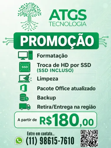Formatação + Upgrade HD - SSD