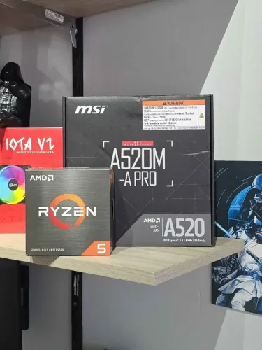 Kit Upgrade | AMD Ryzen 5 5500 + Placa-Mãe MSI A520M - Loja Fernandes Hardware
