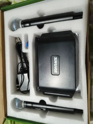 Microfone duplo sem fio shure GLXD4.