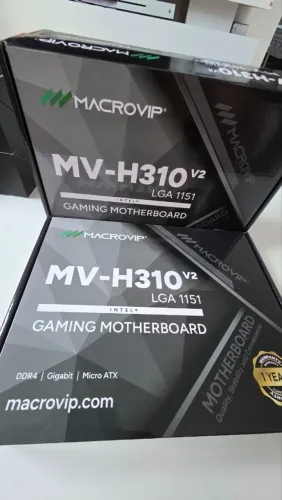 PLACA MÃE LGA1151 H310 MACROVIP PARA 8 E 9 GERAÇÃO DE PROCESSADORES INTEL, NOVA COM GARANT