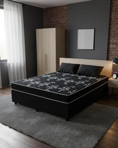 ? super promoção cama box casal nova direto de fábrica com dois travesseiros de brinde.